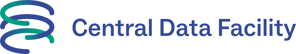 Logo of the CDF with the text Central Data Facility
