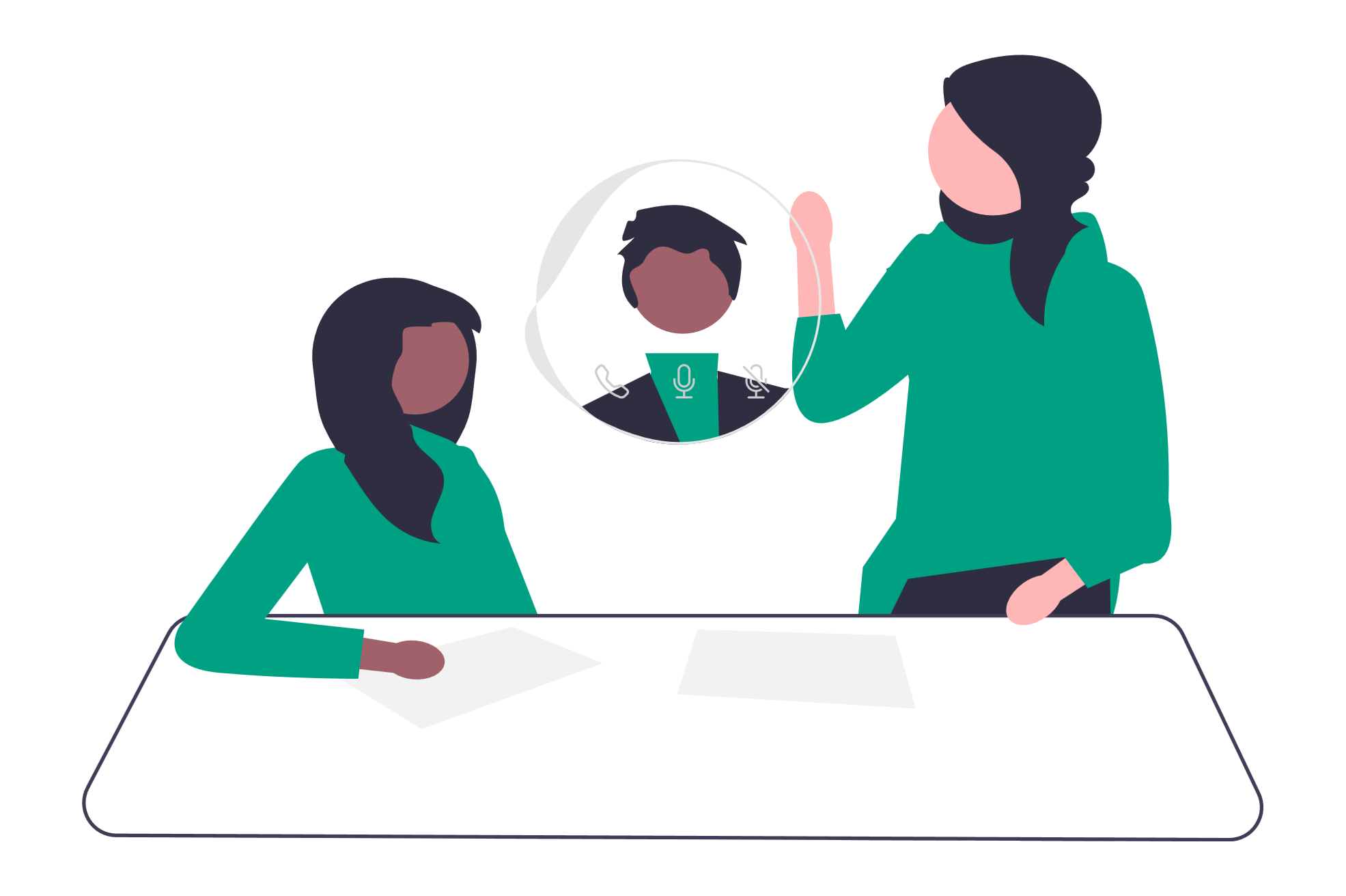 illustration of a business meeting
