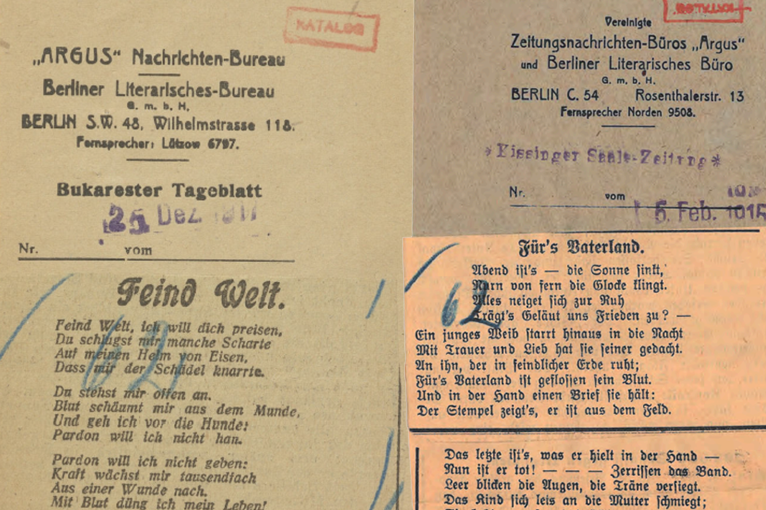 Three excerpts from German war poems.