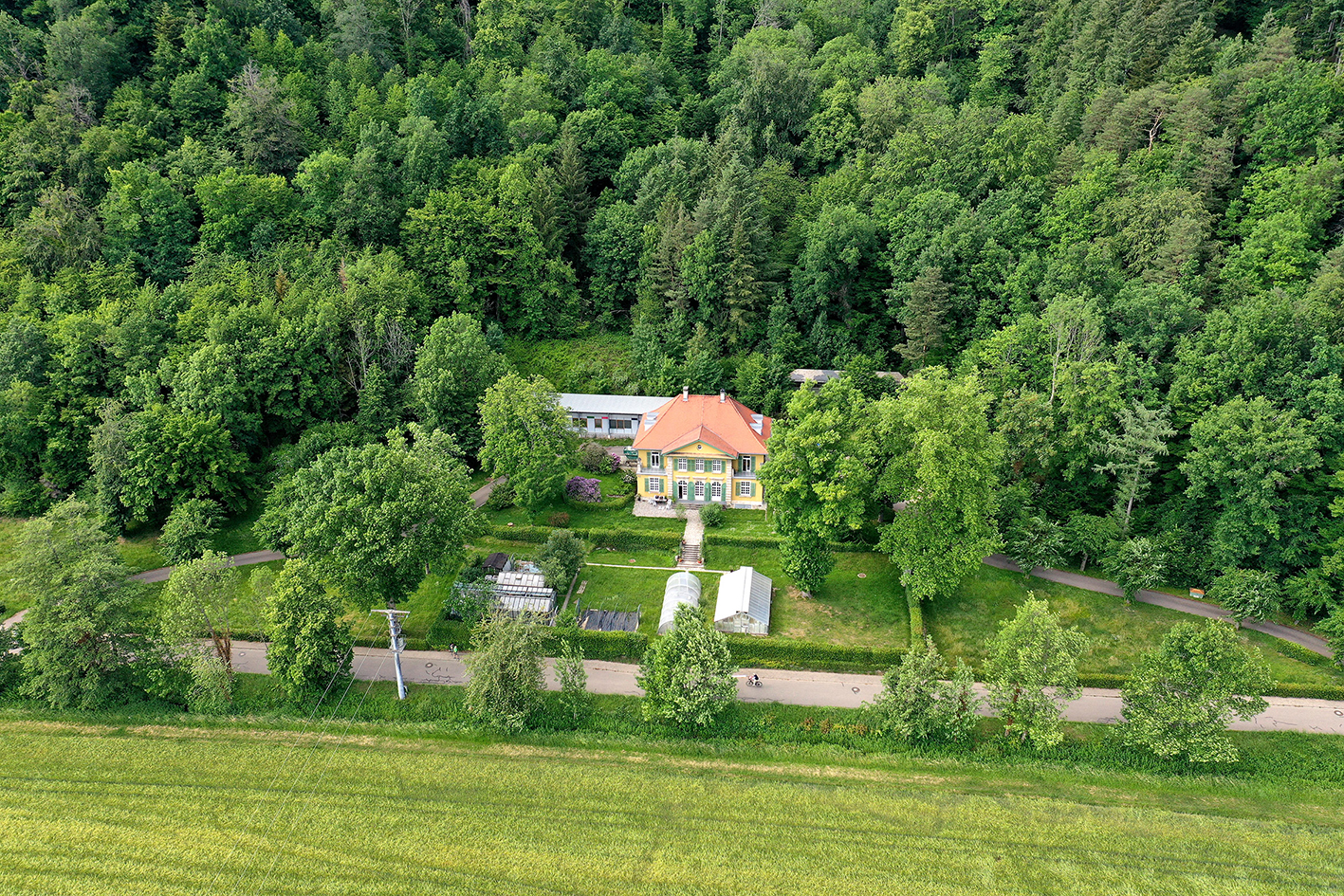 Aerial view of the site of the Chair of Forest Entomology and Forest Protection