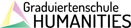 Logo der Graduiertenschule, bestehend aus einem farbigen Dreieck und dem Schriftzug "Graduiertenschule Humanities".