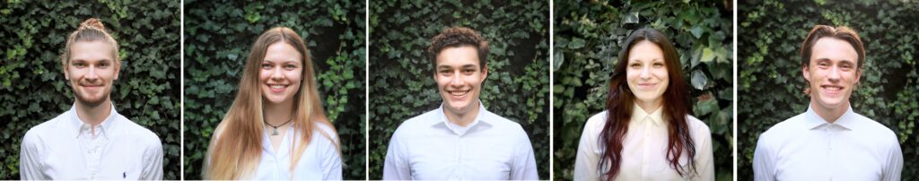 Portraits des Freiburger Jessup Teams 2021/22.