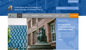 Screenshot Webseite Förderverein Alumni Freiburg e.V.