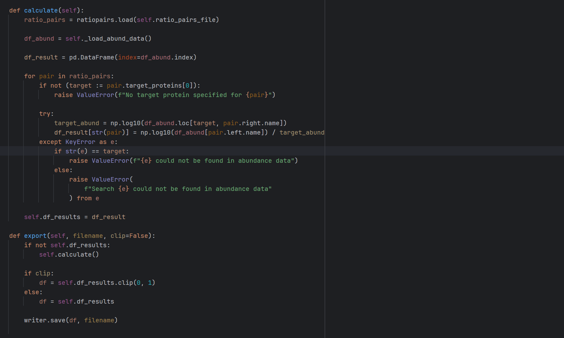 Example computer code
