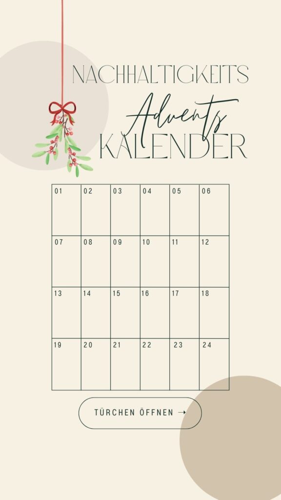 Nachhaltigkeits Adventskalender Türchen