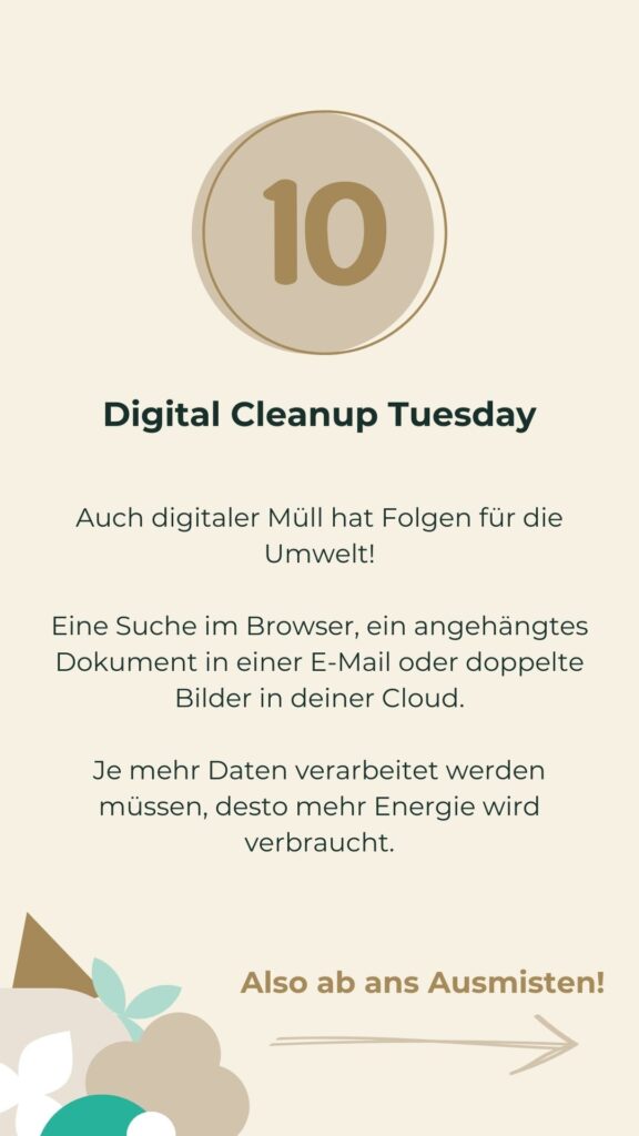 Tür 10 Digital Cleanup Tuesday