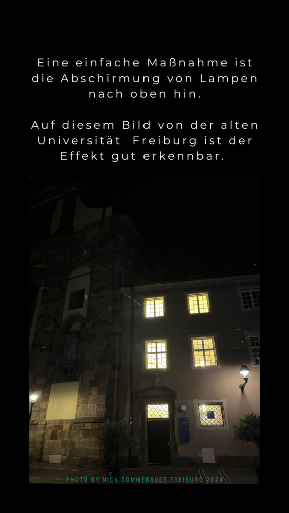 Tür 21 Lichtverschmutzung Bilder Unigebäude Lampen Nachts an