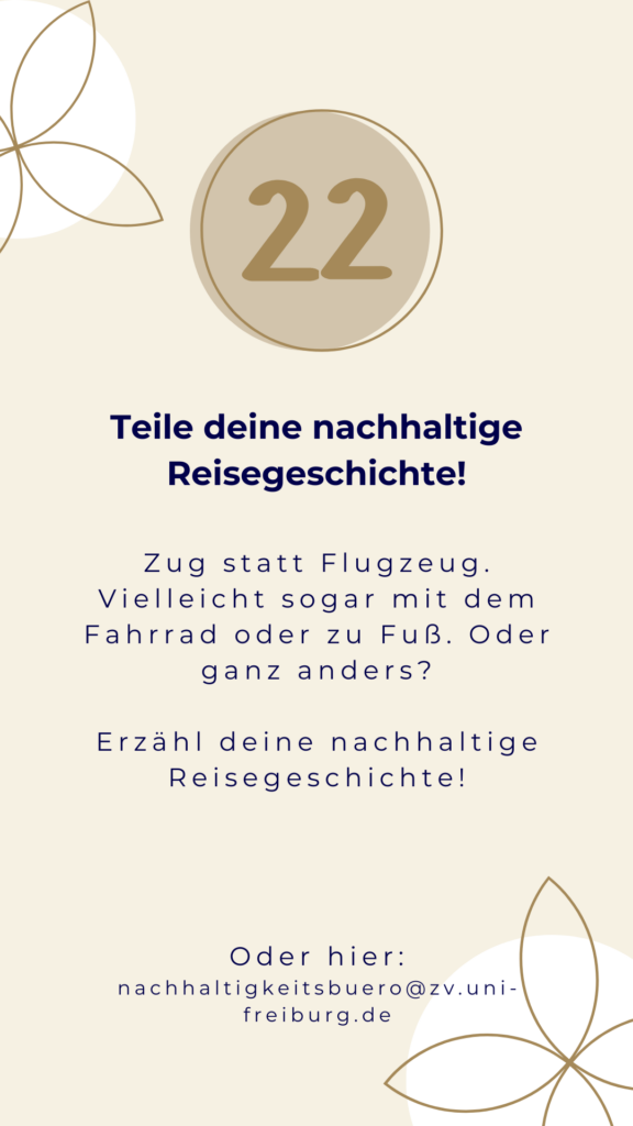 Tür 22 Teile deine nachhaltige Reisegeschichte mit uns!