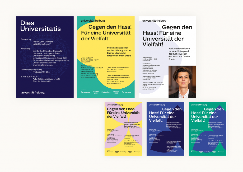 Poster examples in different colors