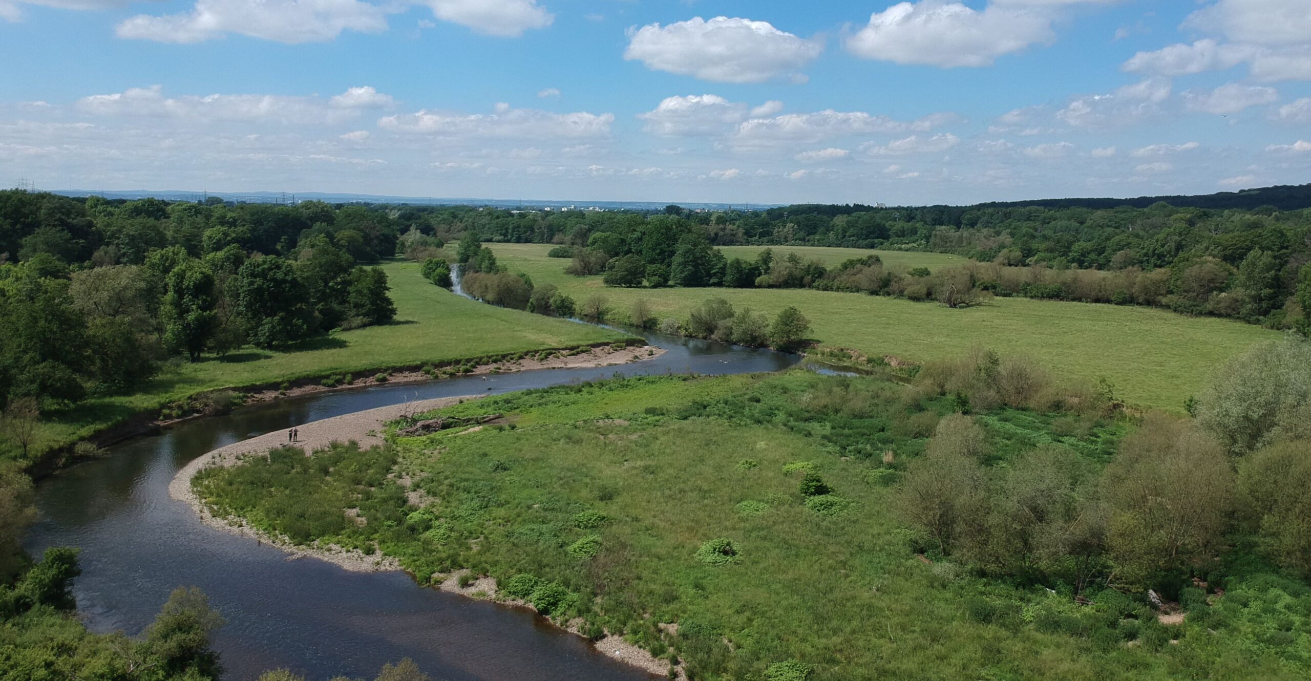 Meandering river in Germany