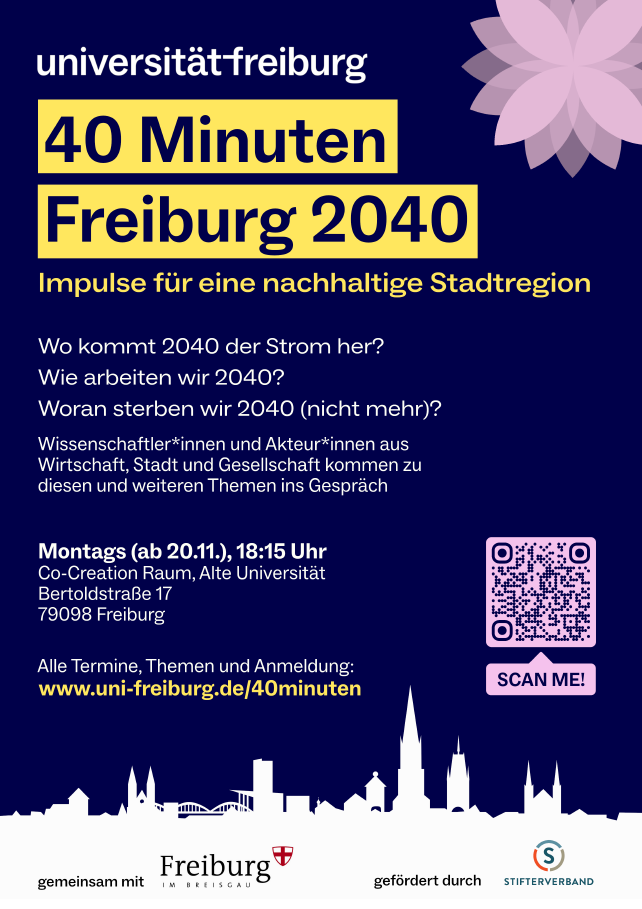 Plakat von "40 Minuten Freiburg 2040".