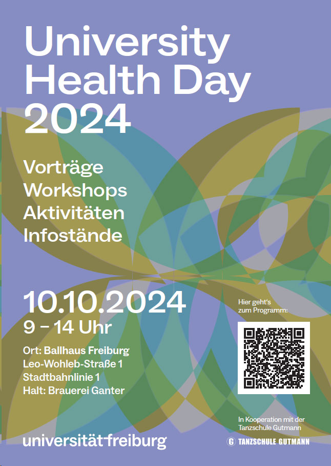 Ein Plakat mit Schriftzug University Health Day