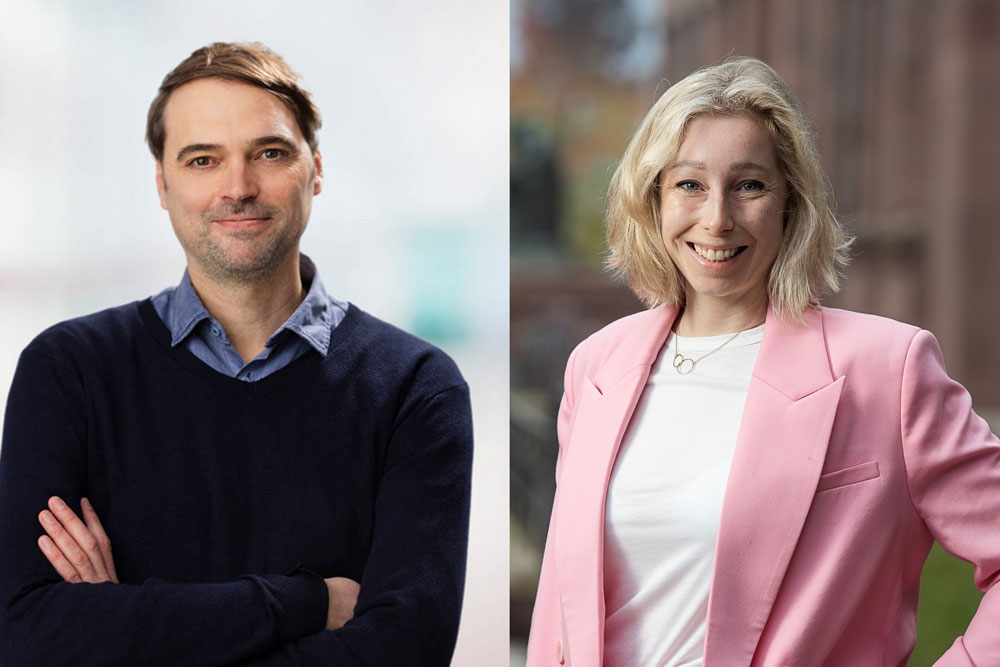 Portrait von Prof. Dr. Jürgen Kleine-Vehn und Dr. Elisabeth Piller der Universität Freiburg