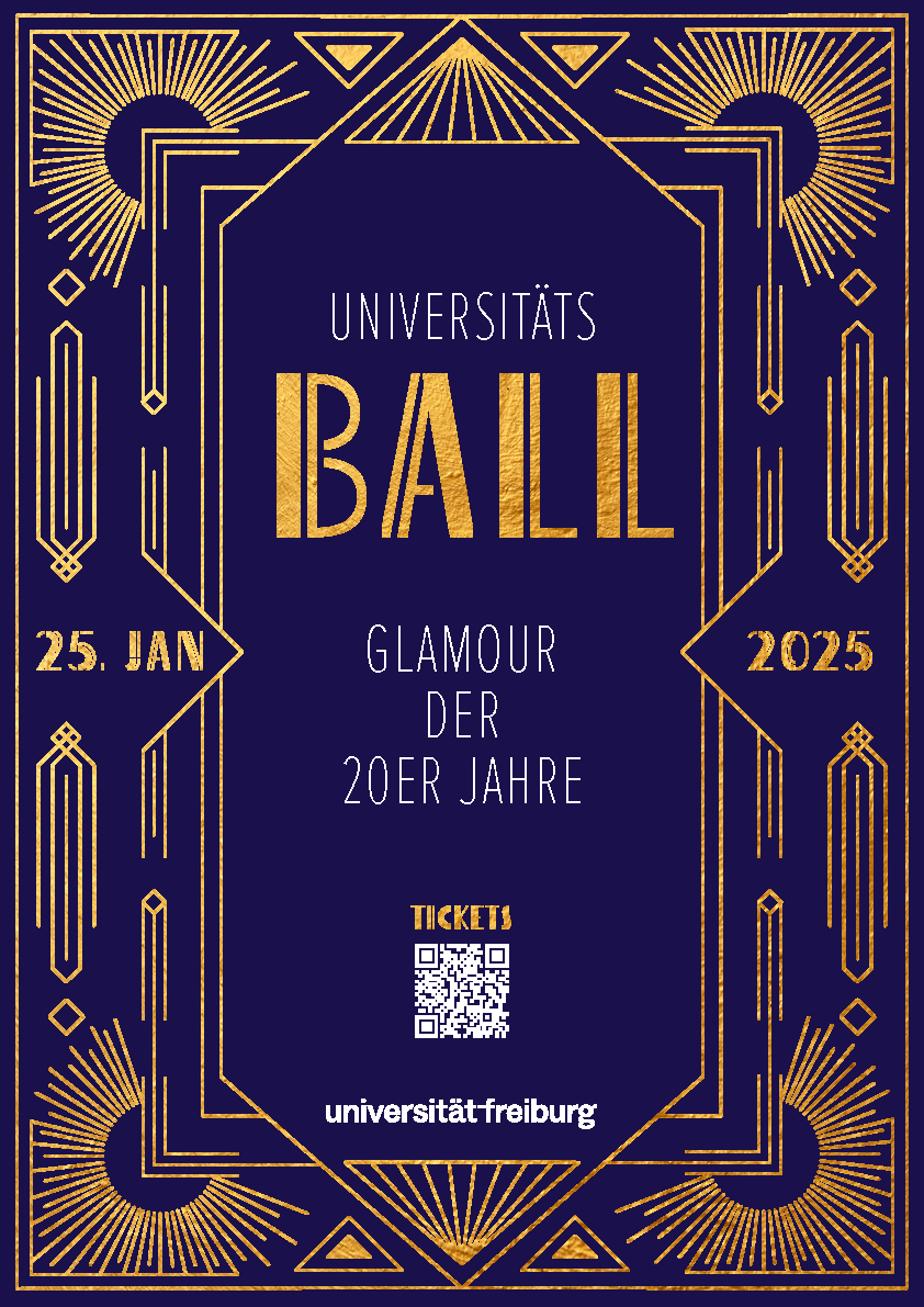 Veranstaltungsplakat für den Universitätsball 2025